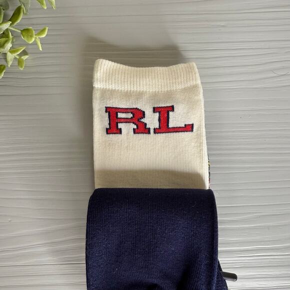 Polo Ralph Lauren Girl's Socks Polo Bear Set of 3 pairs 4-10 shoes 9-11 socks - Picture 5 of 7